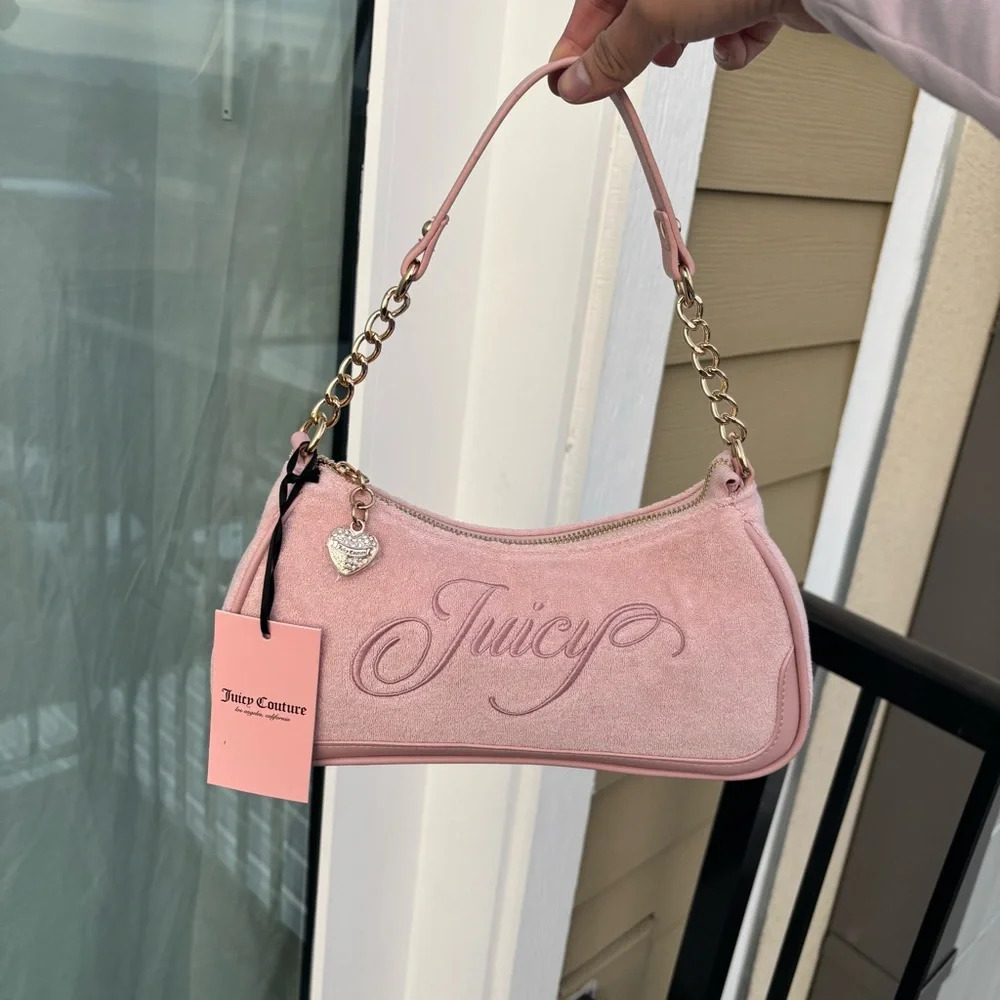 Pink Velvet Juicy Couture Shoulder Bag NWT